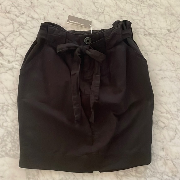 James Perse Dresses & Skirts - James Perse Black Tie-Waist Pencil Skirt